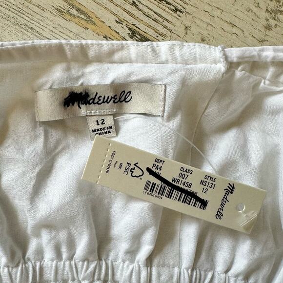 NWT Madewell Embroidered Tank Midi Dress in Poplin White Cotton Boho NS131 - Picture 11 of 15